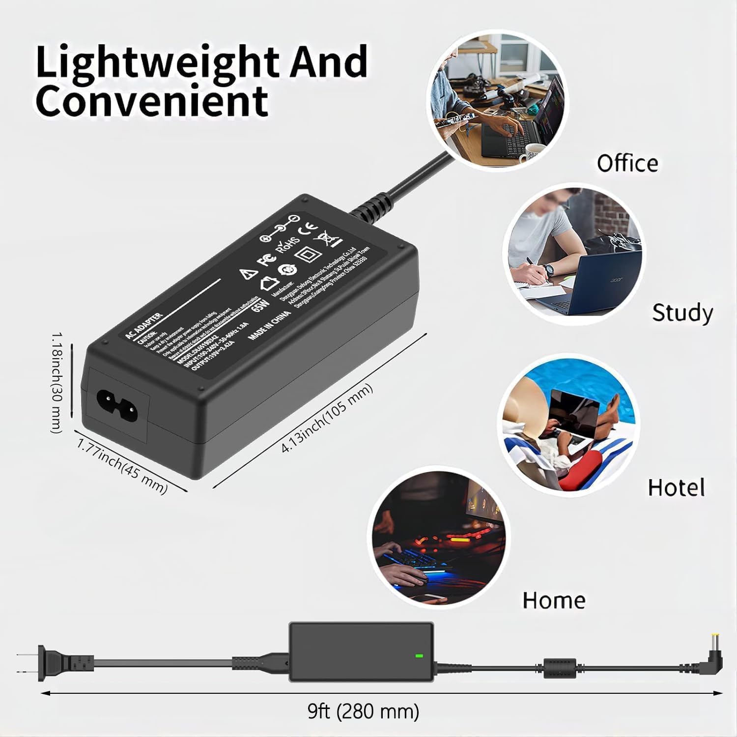 Amazon.com: Govvep 65W Laptop Charger Compatible with Toshiba